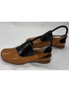 Clarks Leanne Honey Tan Women's Slip-On Leather Shoes Size 6.5